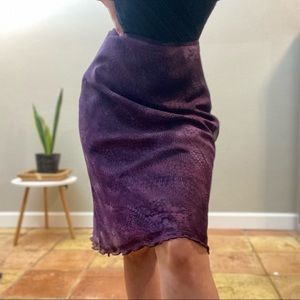 VINTAGE PURPLE SHEER MIDI SKIRT